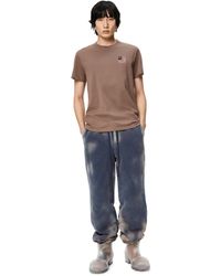 Loewe Luxury Herbarium Anagram T-shirt In Cotton For Men in Black Loewe Luxury Herbarium Anagram T-shirt In Cotton For Men in Black