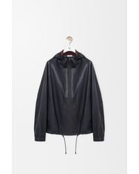 Loewe - Chaqueta Con Capucha En Piel Napa De Corderosize Hombre - Lyst