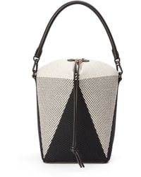 Loewe - Luxury Treasure Bako Bucket In Canvas Jacquard And Calfskin - Lyst