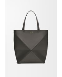 Loewe - Luxury Xl Puzzle Fold Tote In Shiny Calfskin - Lyst