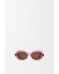 Loewe - Mini Oval Slim Sunglasses For - Lyst