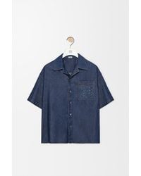 Loewe - Camisa De Manga Corta En Algodónsize Hombre - Lyst
