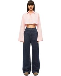 Loewe - Luxury Cropped Shirt In Cotton For - Lyst