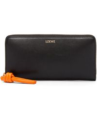 Loewe - Luxury Knot Zip Around Wallet In Shiny Nappa Calfskin For - Lyst