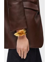 Loewe - Luxury Pleated Fan Cuff In Sterling Silver - Lyst