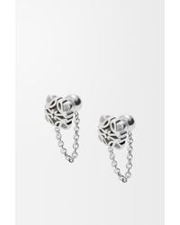 Loewe - Anagram Bombé Chain Earrings - Lyst