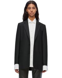 Loewe - Tailored Jacket In Wool And Mohair - Lyst