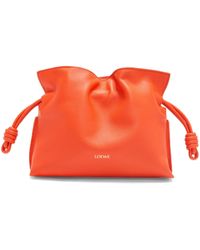 Loewe - Mini Leather Flamenco Clutch Bag - Lyst