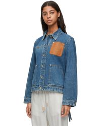 Loewe - Workwear Cotton And Linen-blend Jacket - Lyst
