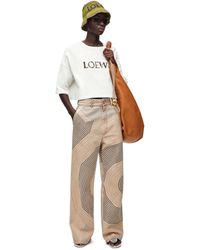 Loewe - Cropped T-shirt In Cotton Blend - Lyst