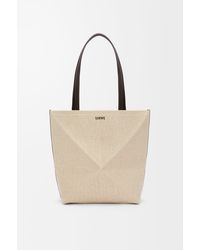 Loewe - Tote Puzzle Fold Medium De Lona - Lyst
