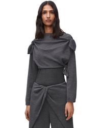 Loewe - Knot Cropped Top In Wool And Cashmere - Lyst