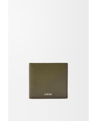 Loewe - Luxury Bifold Coin Wallet In Textured Classic Calfskin - Lyst