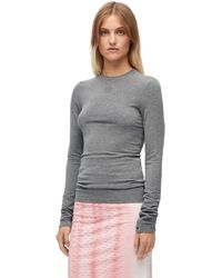 Loewe - Long Sleeve Top In Viscose And Cashmere - Lyst
