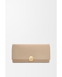Loewe - Luxury Pebble Continental Wallet In Shiny Nappa Calfskin - Lyst