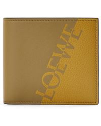 Loewe Leather Signature Bifold Wallet in Green for Men | Lyst