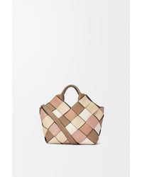 Loewe - Small Surplus Leather Woven Basket Bag - Lyst