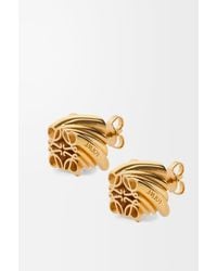 Loewe - Pendientes De Botón Twisted Anagram En Plata De Ley Mujer - Lyst