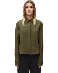 Loewe - Luxury Pleated Shirt In Cotton For - Lyst