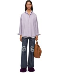 Loewe - Double Layer Shirt In Cotton And Silk - Lyst