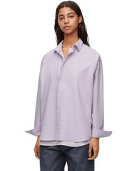 Loewe - Luxury Double Layer Shirt In Cotton And Silk - Lyst