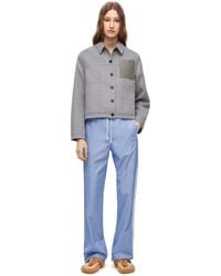 Loewe - Luxury Workwear Jacket In Wool And Cashmere For - Lyst
