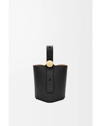 Loewe - Pebble Mini Leather Bucket Bag - Lyst