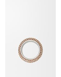 Loewe - Luxury Large Pavé Ring In Sterling Silver And Crystals - Lyst