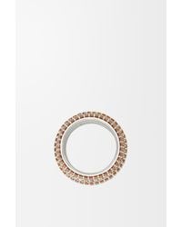 Loewe - Luxury Large Pavé Ring In Sterling Silver And Crystals - Lyst