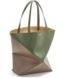 Loewe - Luxury Xl Puzzle Fold Tote In Shiny Calfskin - Lyst