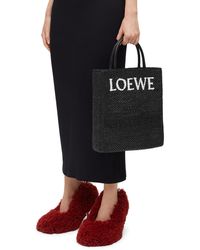 Loewe - Luxury Standard A4 Tote Bag In Raffia - Lyst