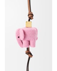 Loewe - Elephant Charm In Felt And Calfskin - Lyst