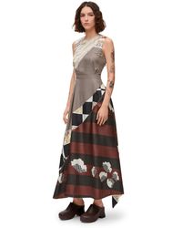 Loewe - Cut-out Dress In Silk - Lyst