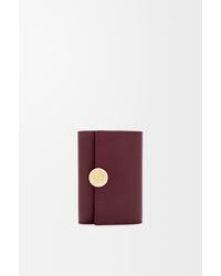 Loewe - Pebble Small Vertical Wallet In Shiny Nappa Calfskin - Lyst