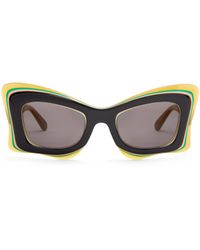 Loewe - Multilayer Butterfly Sunglasses In Acetate - Lyst