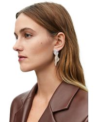 Loewe - Luxury Glitter Fragment Earrings In Sterling Silver And Crystals - Lyst