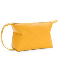 Loewe - Luxury Puzzle Fold Wash Bag In Shiny Calfskin - Lyst