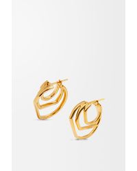 Loewe - Stacked Hoop Earrings In Sterling Silver - Lyst
