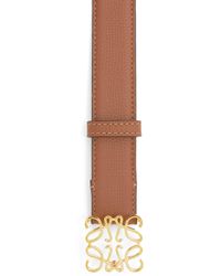 Loewe Leather Anagram Cut Out Belt In Calfskin | Lyst