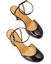 Loewe Leather Luxury Ankle Strap Pump In Metallic Calfskin For 