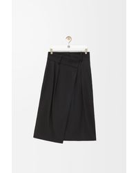 Loewe - Falda Cruzada En Algodón Y Seda Mujer - Lyst
