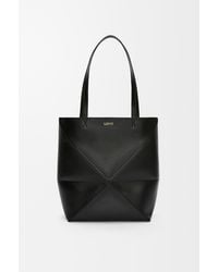 Loewe - Burgundy Calfskin Puzzle Fold Tote Handbag For - Lyst