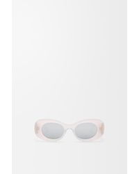 Loewe - Beveled Oval Maxi Anagram Sunglasses For - Lyst
