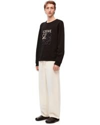 Loewe - Luxury Anagram Regular Fit Sweatshirt In Cotton - Lyst