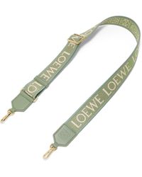 Loewe Luxury Anagram Strap In Lurex Jacquard And Calfskin For - Multicolor