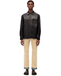 Loewe - Zip-up Overshirt In Nappa Lambskin - Lyst