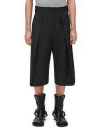 Loewe - Luxury Pleated Shorts In Cotton - Lyst