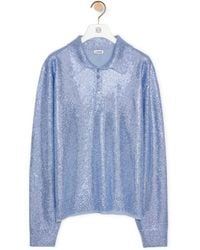 Loewe - Luxury Embellished Polo Sweater In Cashmere - Lyst