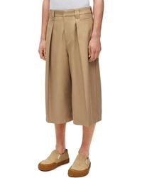 Loewe - Luxury Pleated Shorts In Cotton - Lyst