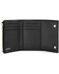 Loewe - Repeat Small Vertical Wallet In Embossed Silk Calfskin - Lyst